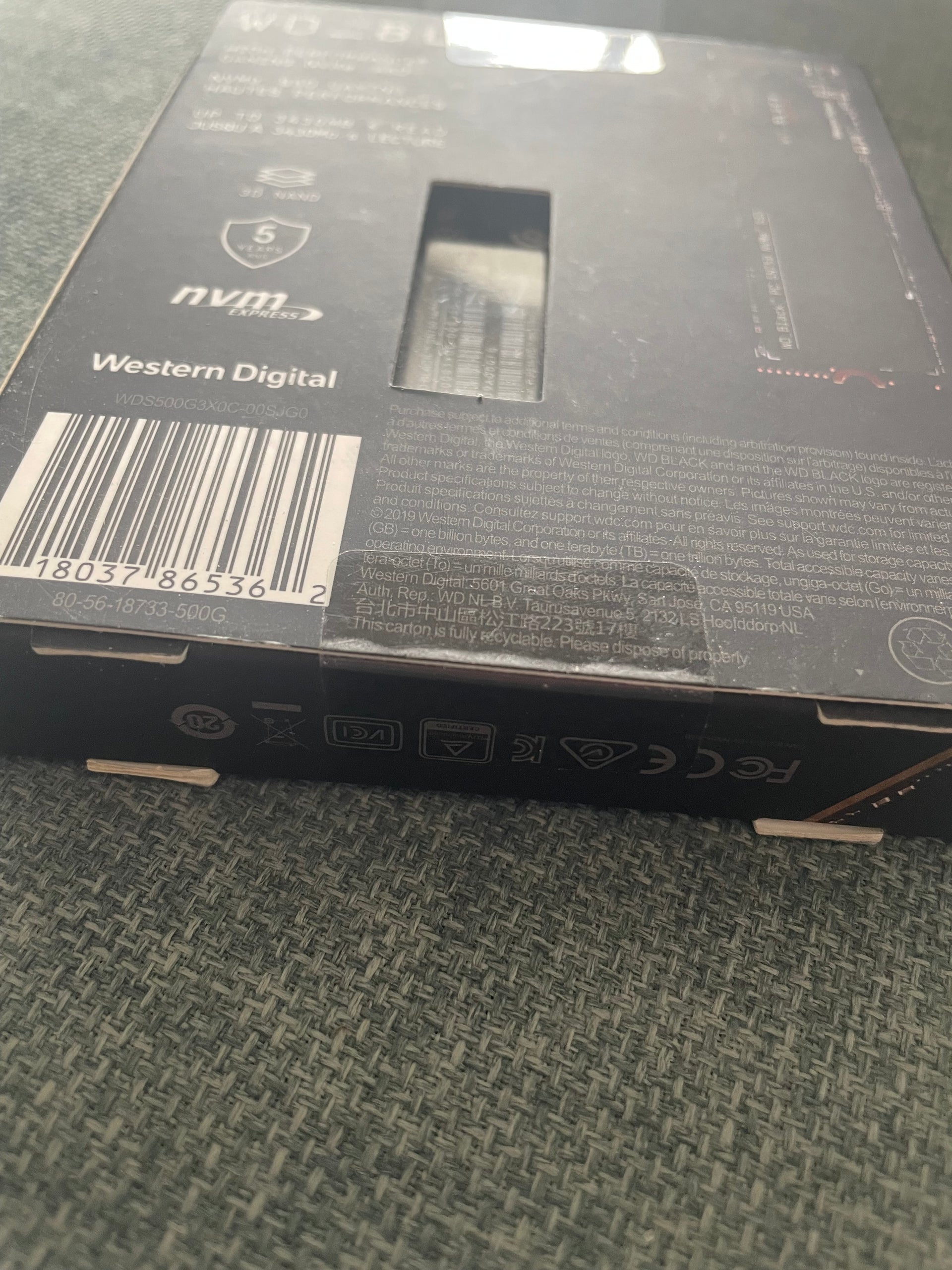 500GB Western Digital SN750 nVME SSD - New & Sealed